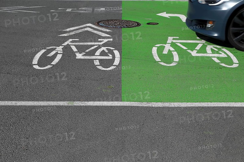 Road marking on a asphalt street