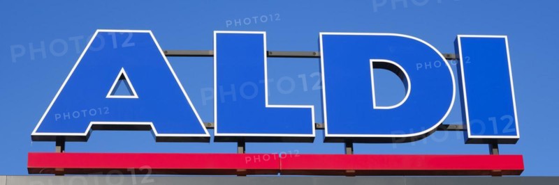 Sign and logo ALDI