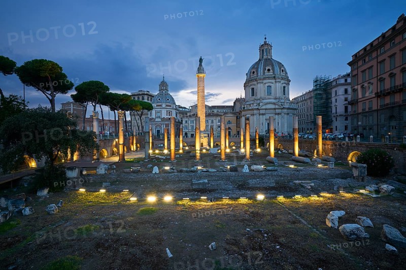 Foro di Traiano at blue hour