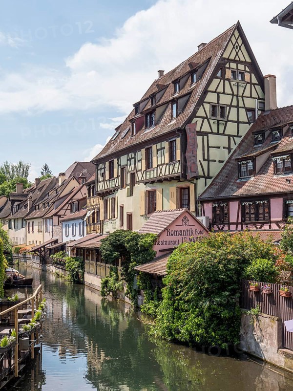 Half-timbered houses along the course of the Lauch in the district of La Petite Venise