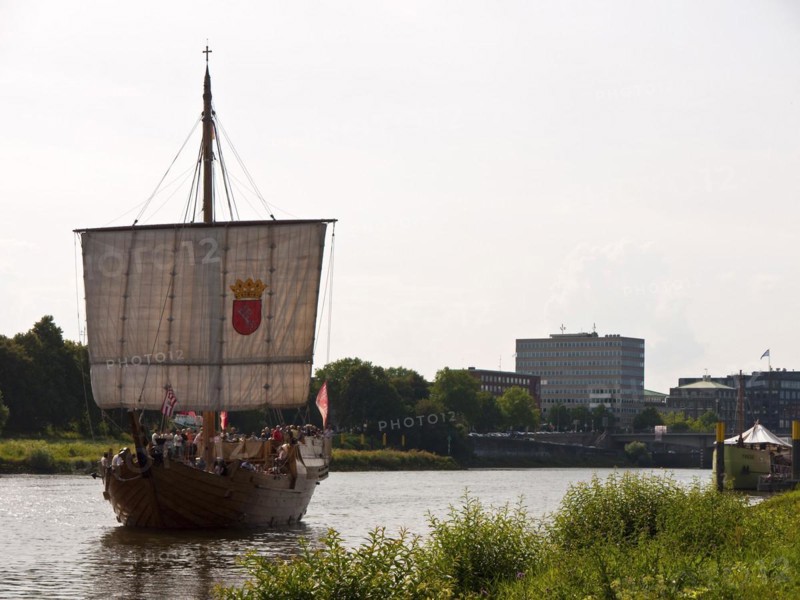 The Hanseatic Cog Roland of Bremen on the Weser