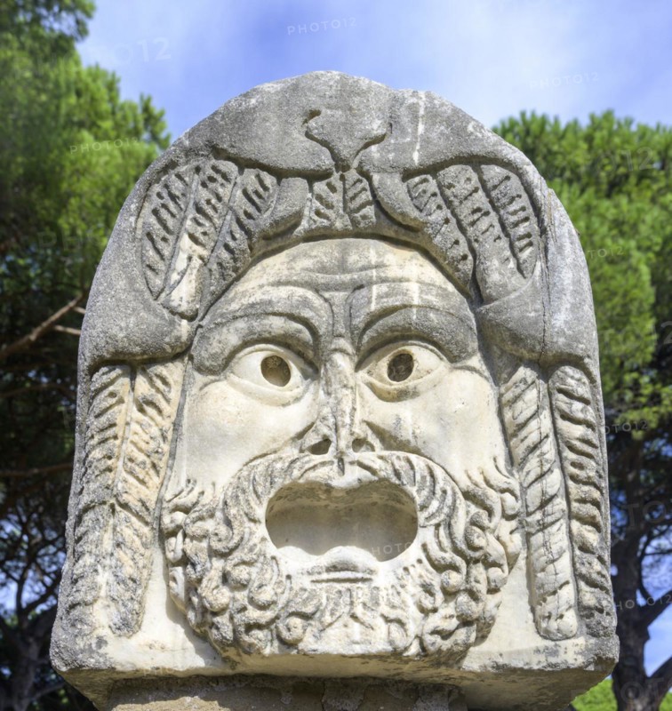 Stone masks at the theatre