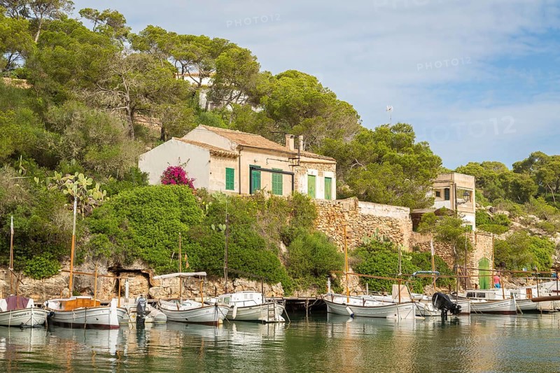 Cala Figuera natural harbour with boats