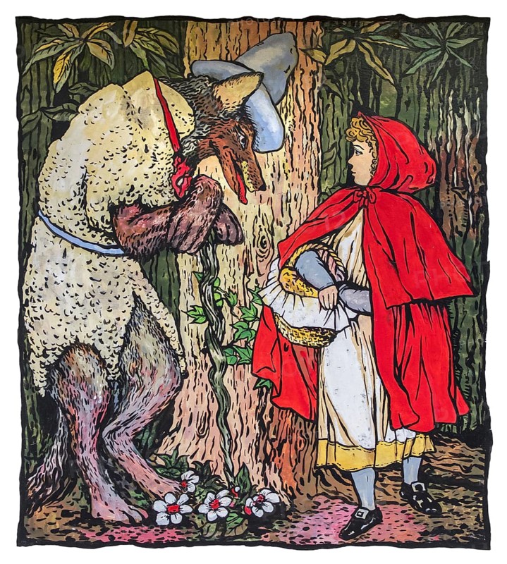 And she met a great Wolf in the wood.