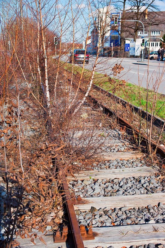 Dead tram track