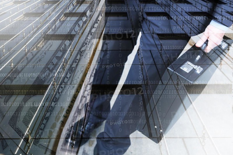 Businessman with briefcase