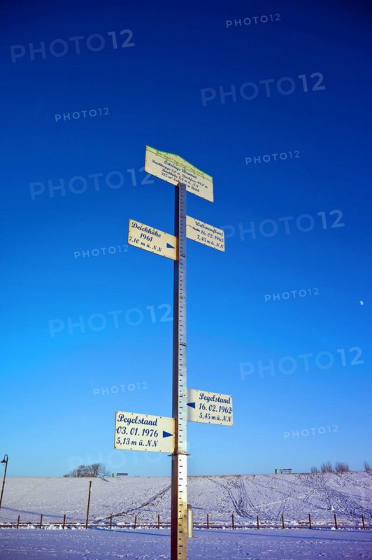 Flood gauges in Wremertief