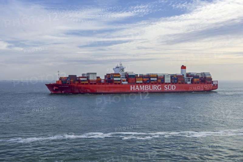 Container ship Cap San Sounio of the German Hamburg Sued shipping line