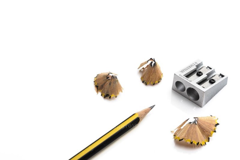Pencil and sharpener