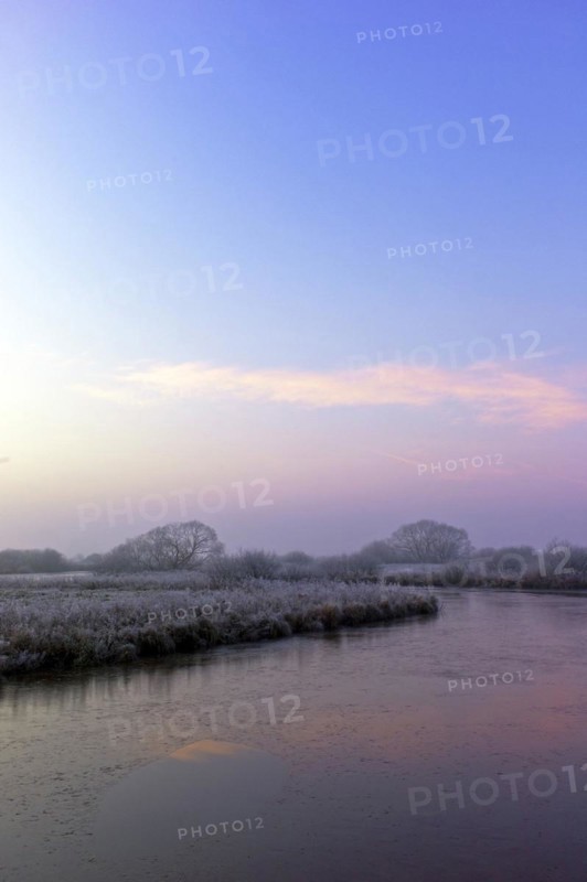 Sunrise in the Breites Wasser nature reserve in Worpswede