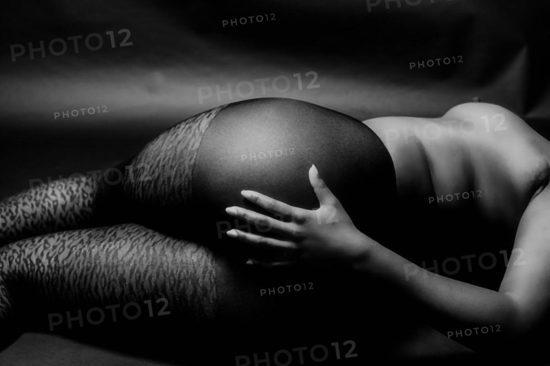 Woman dressed in pantyhose