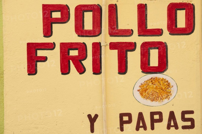 Pollo frito y papas