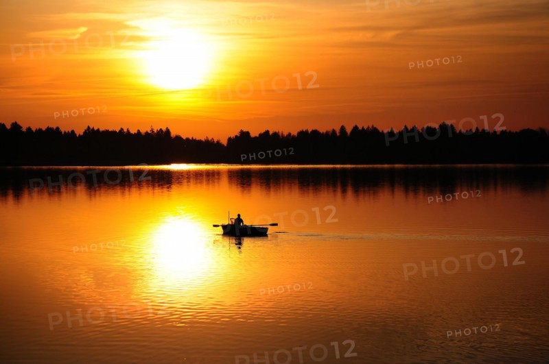 Angler in the backlight