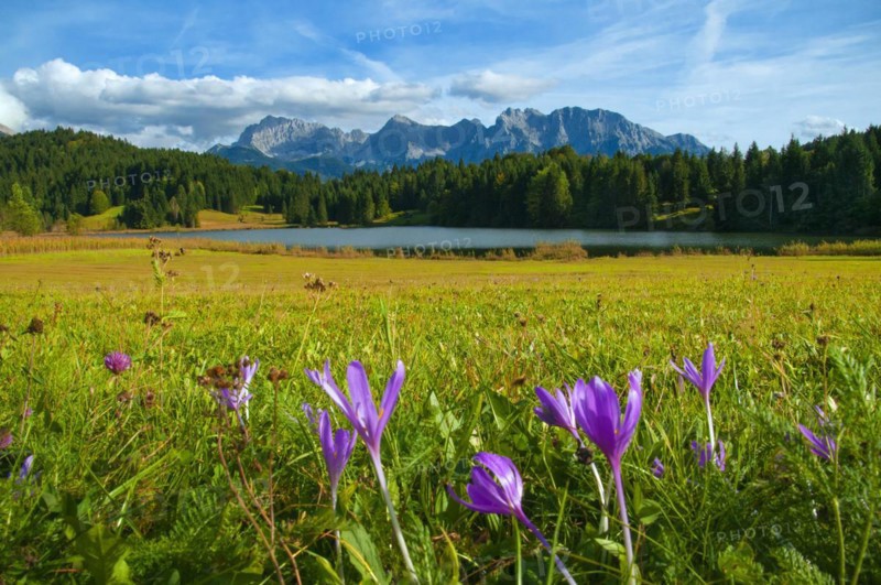 View of the Karwendel Mountains near Mittenwald