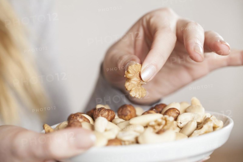 Nut mixture in a bowl