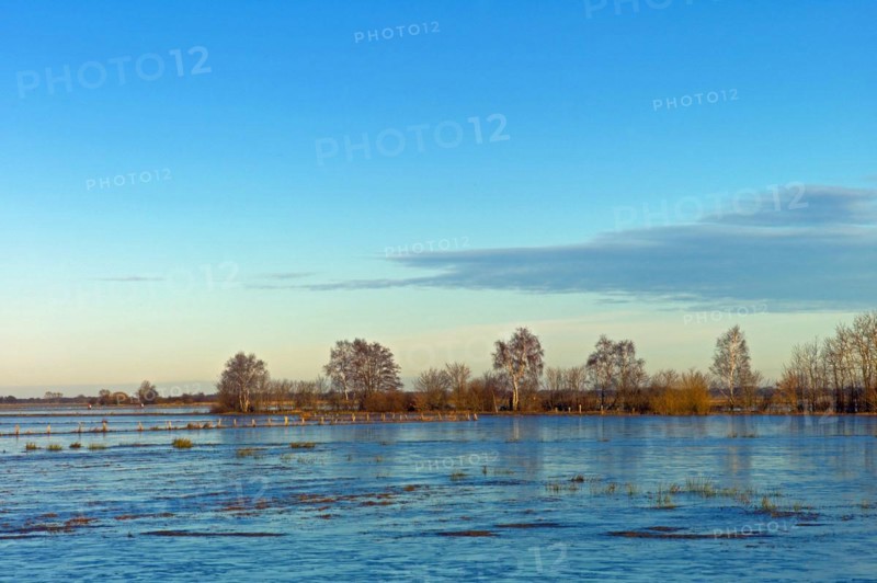 Flooded nature reserve Breites Wasser near Worpswede
