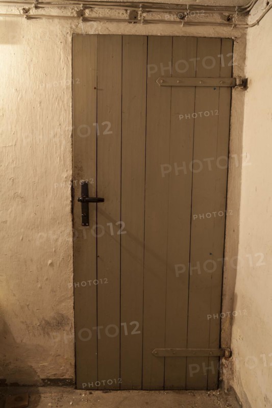 Wooden door in the cellar