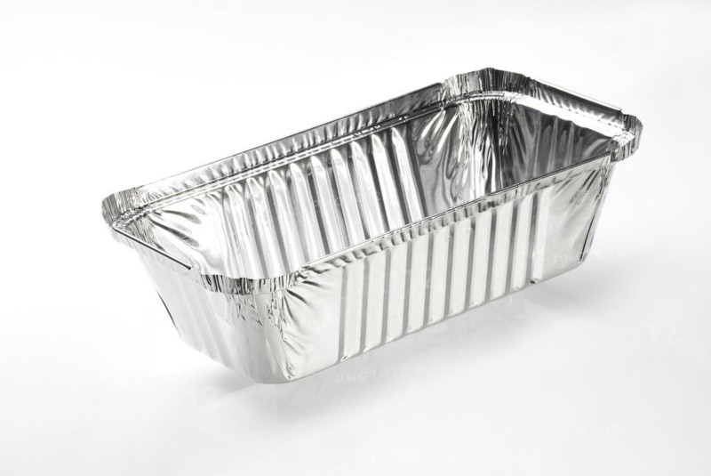Silver foil food container