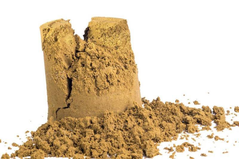 Smashed and destroyed sandcastle