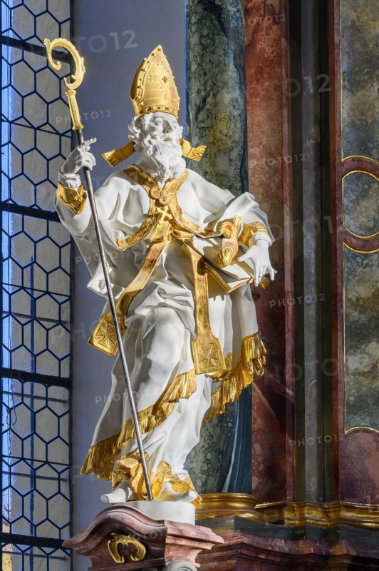 Bishop figure with mitre and staff