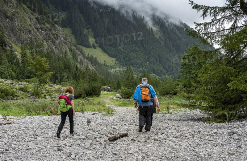 Hikers in the Tyrolean mountains