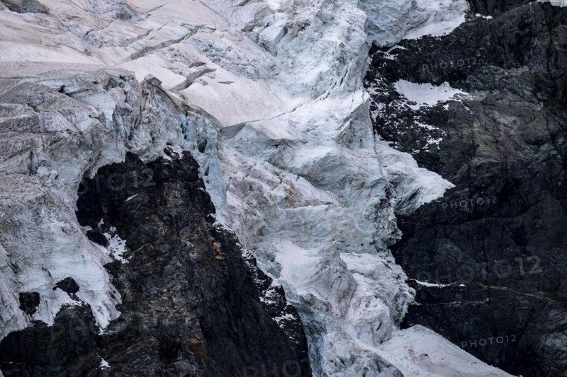 Detail of the Morteratsch Glacier in Bernina Group