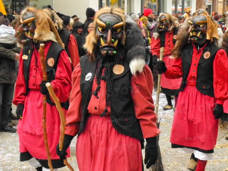 Fasnet procession of the Swabian-Alemannic Fasnet in Schramberg