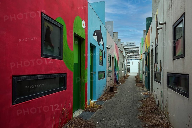 Wall painting in the former Olympic Village