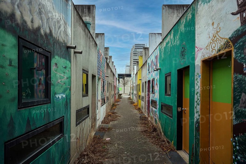 Wall painting in the former Olympic Village