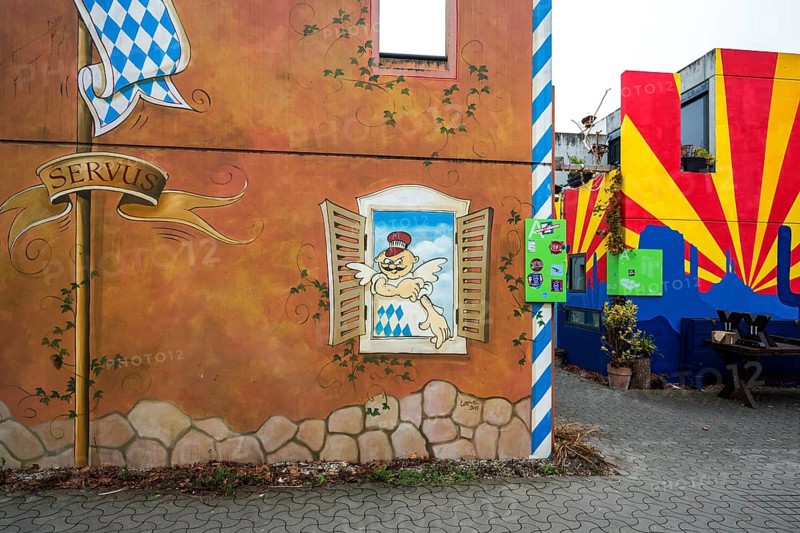 Wall painting in the former Olympic Village