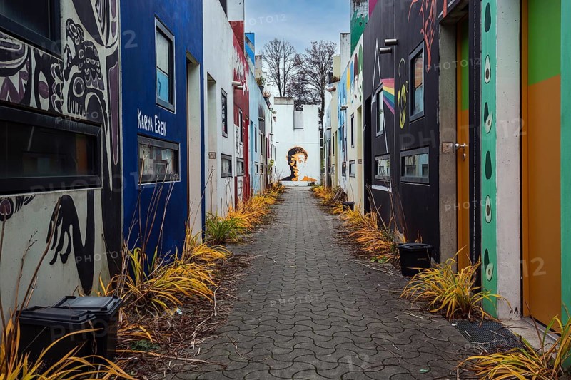 Wall painting in the former Olympic Village
