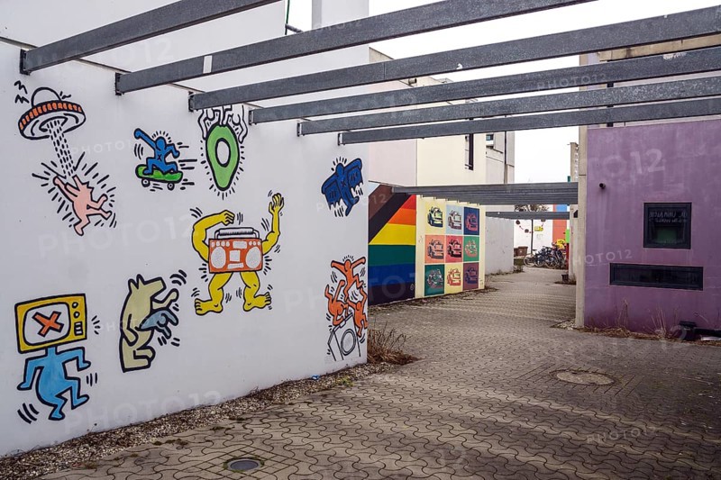 Wall painting in the former Olympic Village