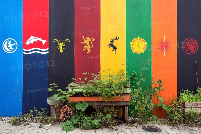 Wall painting in the former Olympic Village