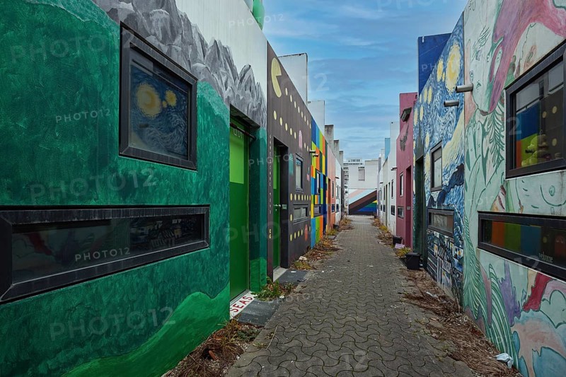 Wall painting in the former Olympic Village