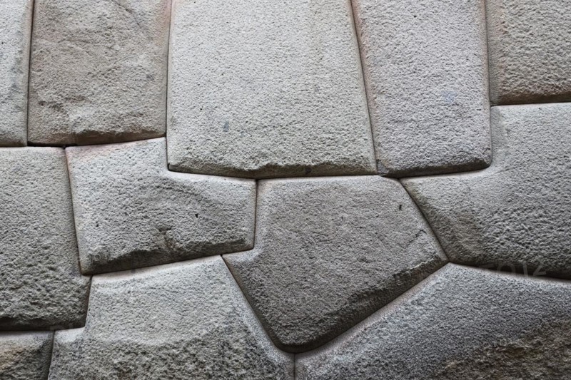 Stone Inca masonry in the wall of the archbishop residence