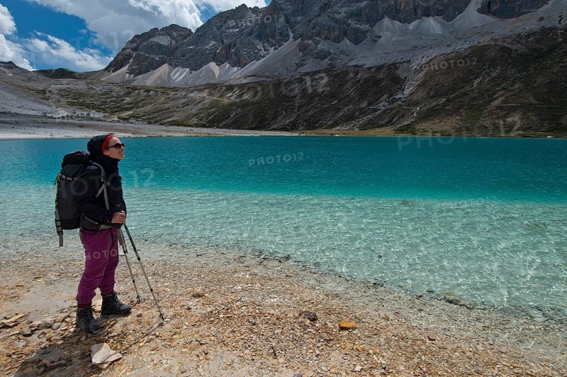 Mountain hiker at Milk Lake