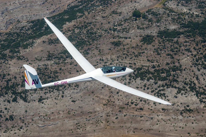 Aerial view of a glider