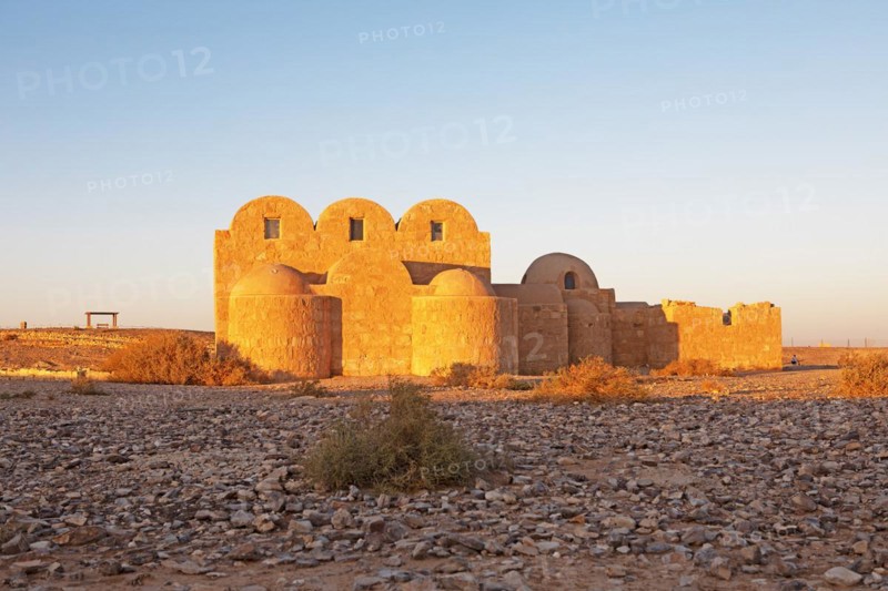Desert Castle Qusayr Amra in the Jordanian Steppe