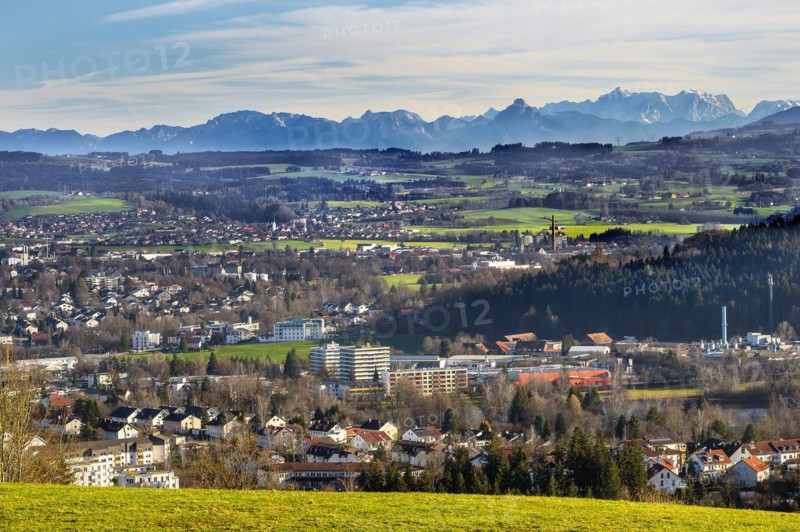 View from Mariaberg towards Kempten