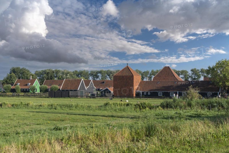 Rural scene in the Zaanse Schans open-air museum
