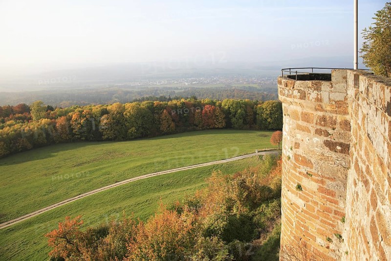 Autumn landscape at the Giechburg in Upper Franconia