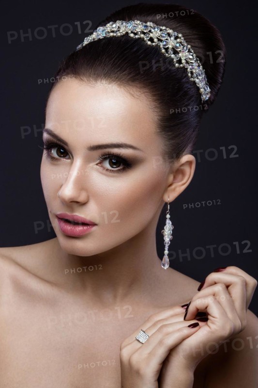 Beautiful brunette girl with perfect skin
