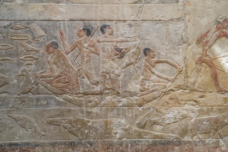 Men in boat on the Nile