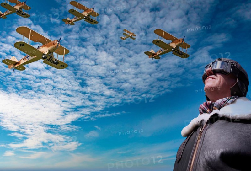 Pilot observes the flight manoeuvre