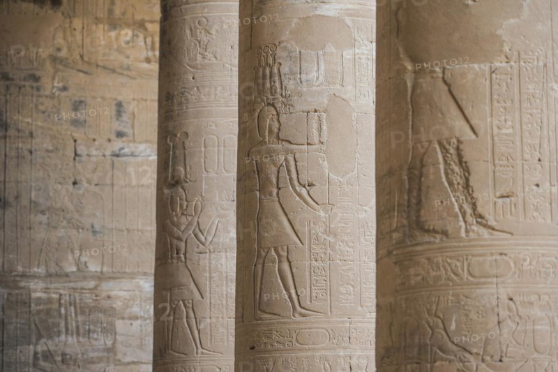 Columns with relief