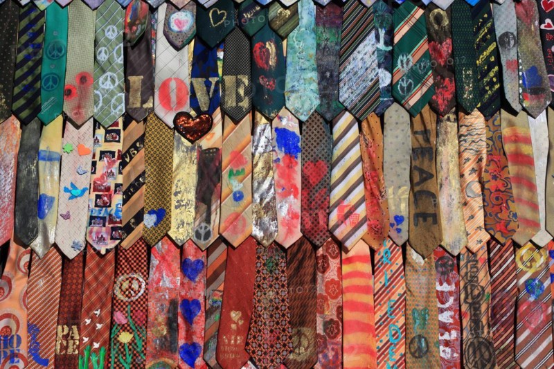 Many colorful ties
