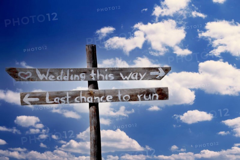 Humour sign at a wedding venue