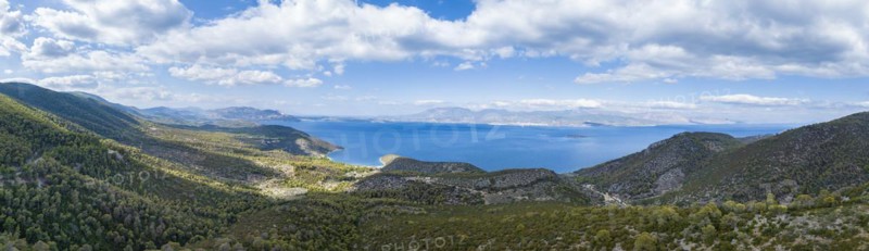View over sea and landscape