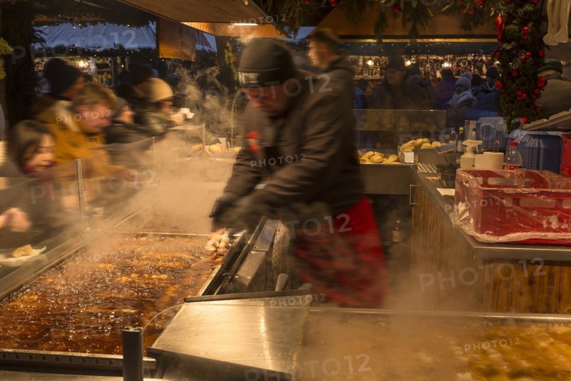 Shish kebab stand at the Christkindlmarkt