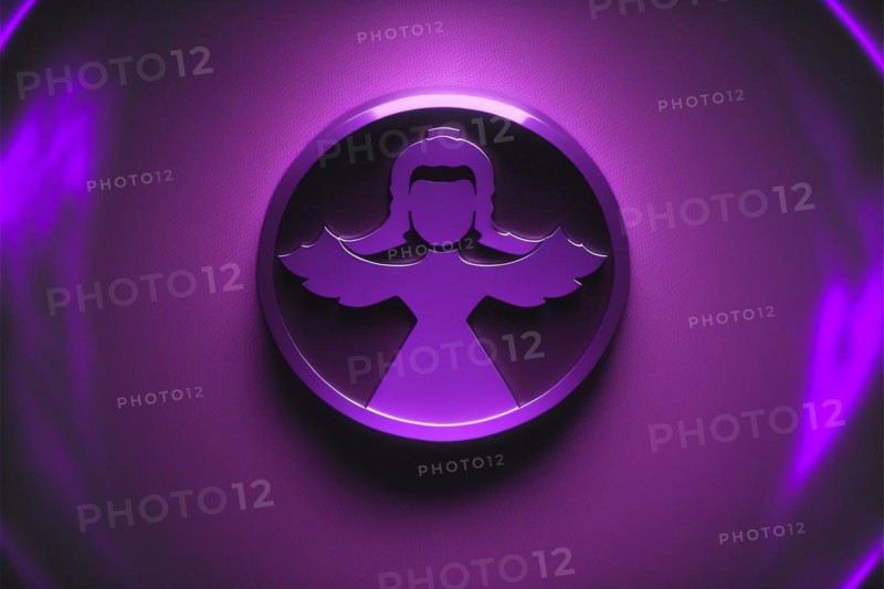 Female symbol on a purple background